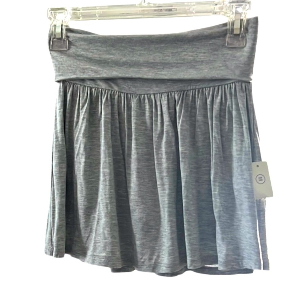 No Boundaries Gray Mini Skater Skort Smocked Casual